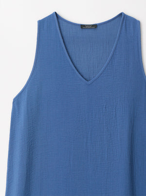 Loose-Fitting V-Neck Dress