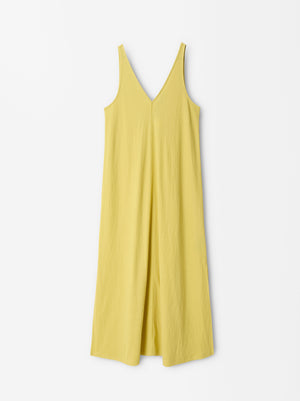 Loose-Fitting V-Neck Dress