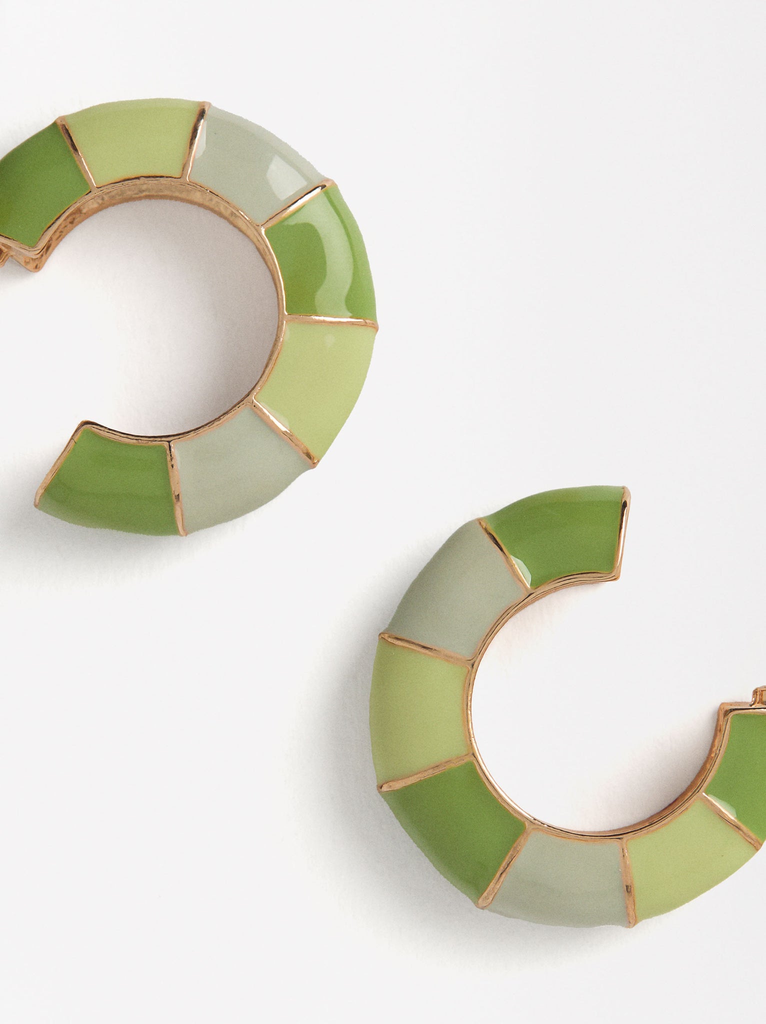 Enamel Hoop Earrings