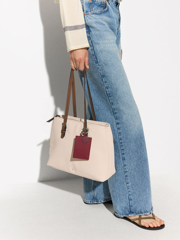 Nylon-Effect Tote Bag