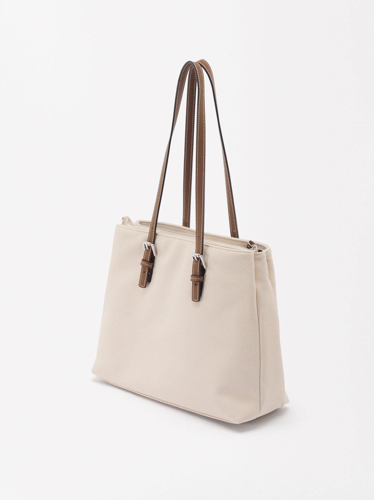 Nylon-Effect Tote Bag