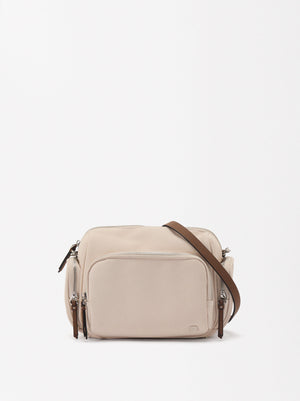 Nylon-Effect Crossbody Bag