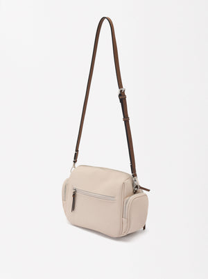 Nylon-Effect Crossbody Bag