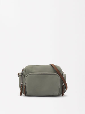 Nylon-Effect Crossbody Bag