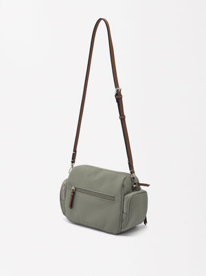 Nylon-Effect Crossbody Bag