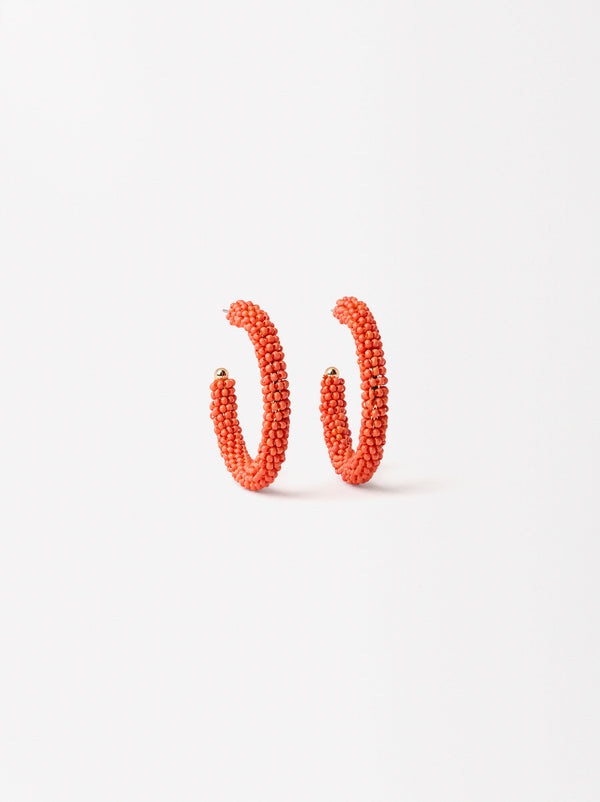 Beaded Hoop Earrings