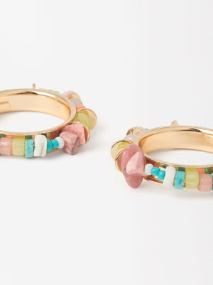 Hoop Earrings With Shell