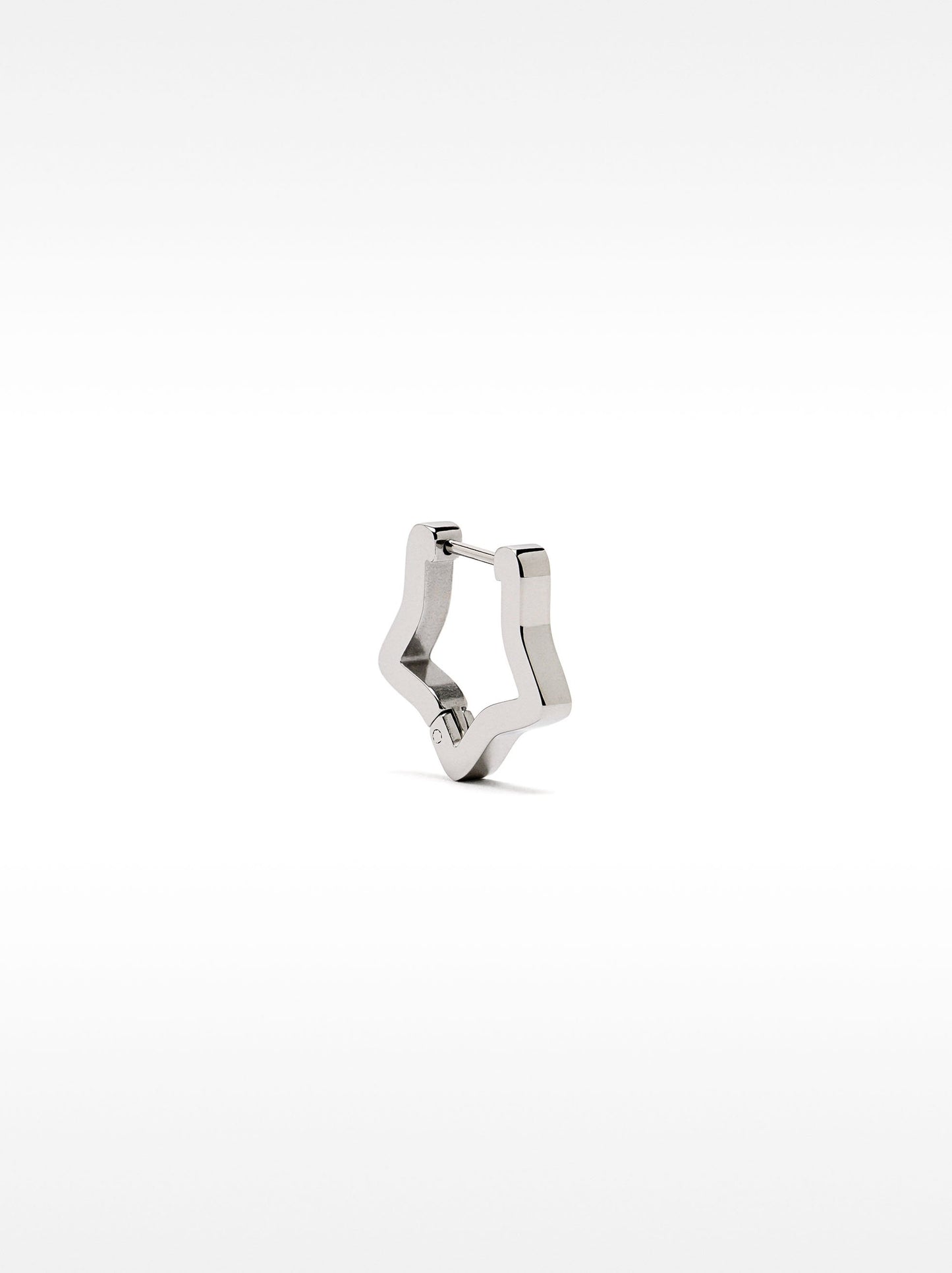Single Long Earring With Crystals - Stainless Steel