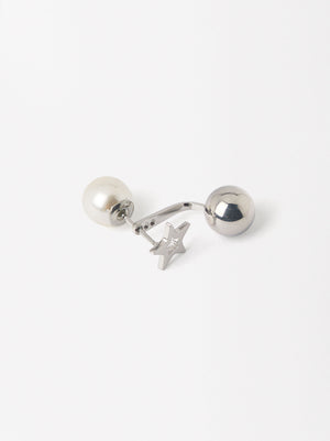 Single Ear Jacket Earring - Stainless Steel