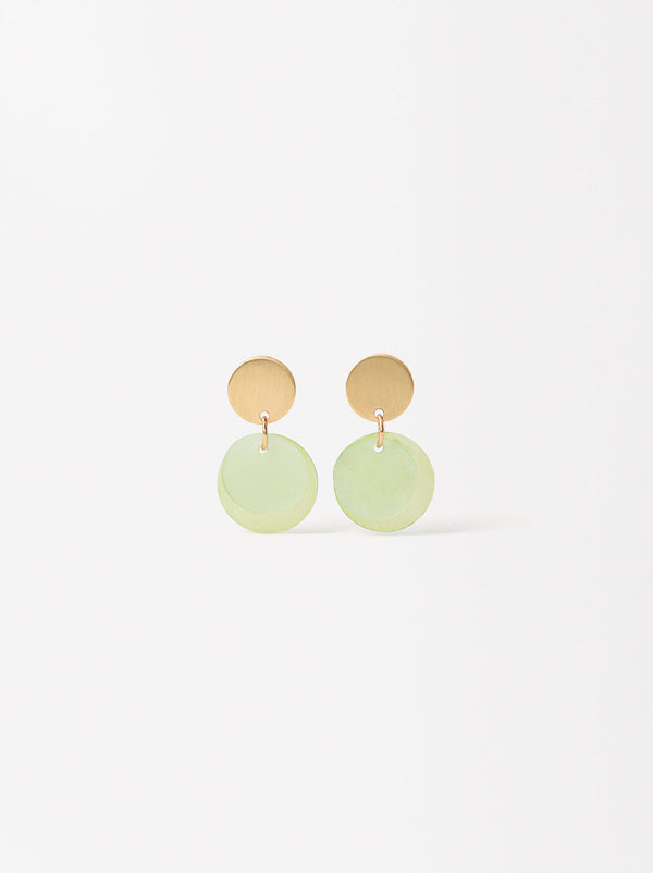 Round Shell Earrings