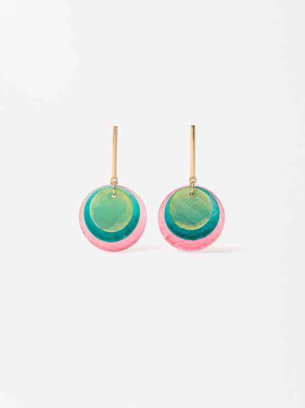 Multicolored Shell Earrings