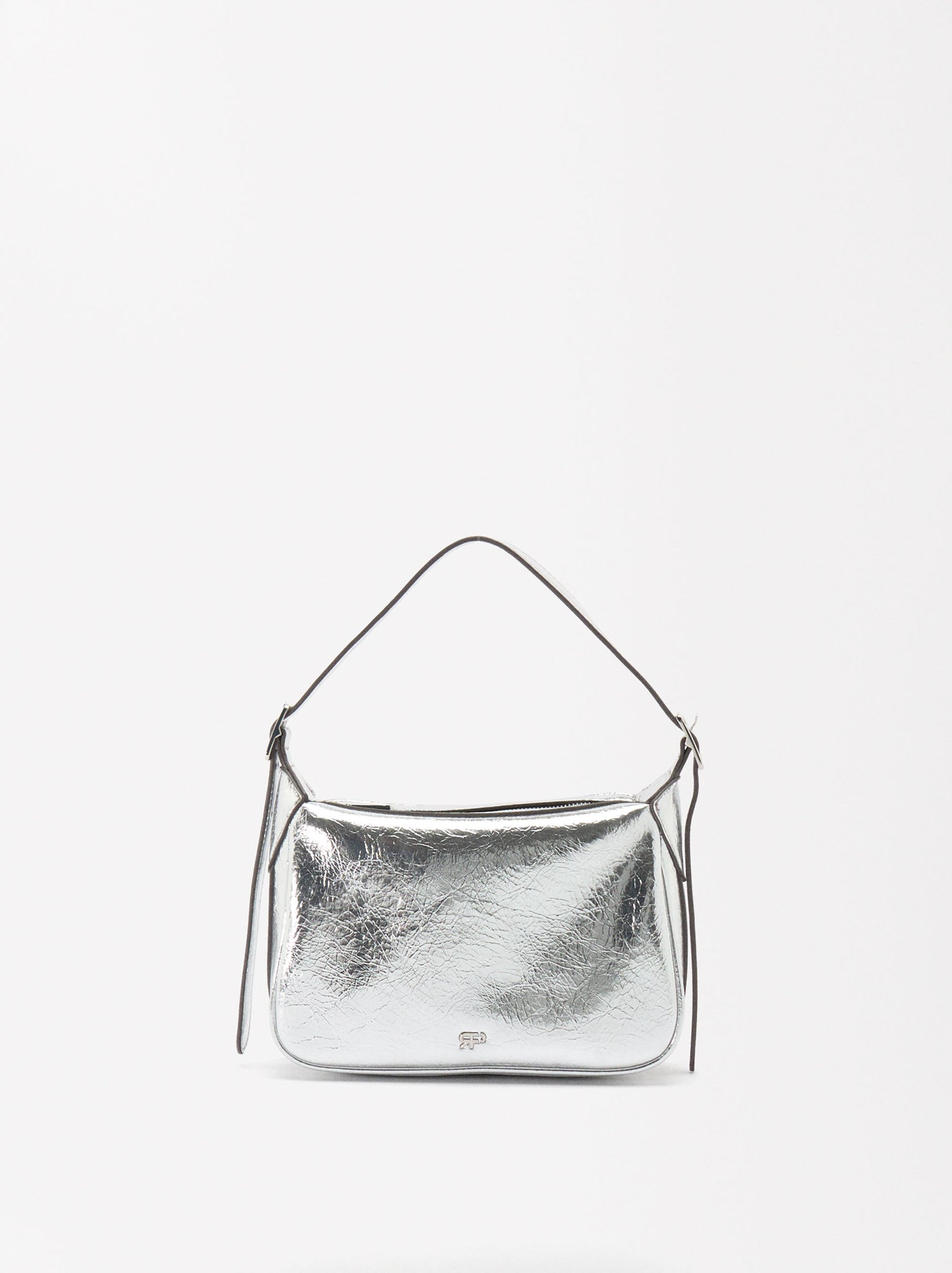 Metallic Shoulder Bag With Strap