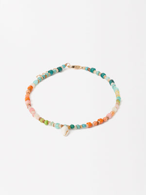 Anklet Bracelet With Shells And Stones