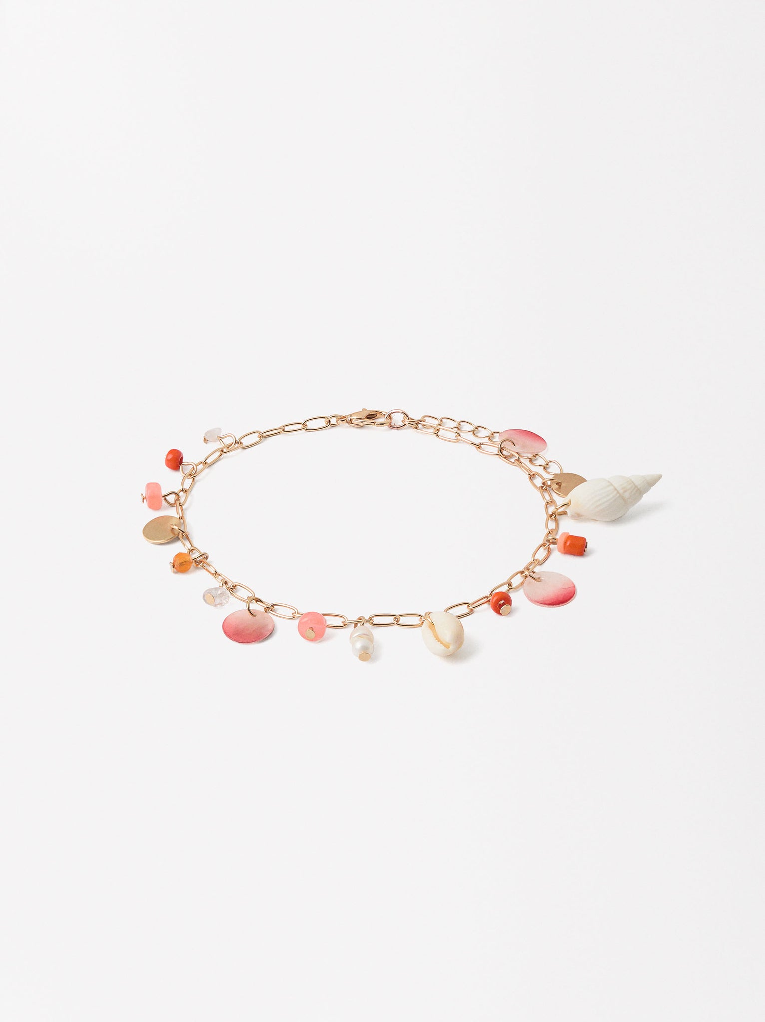 Anklet Bracelet With Shell Pendants