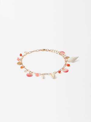 Anklet Bracelet With Shell Pendants