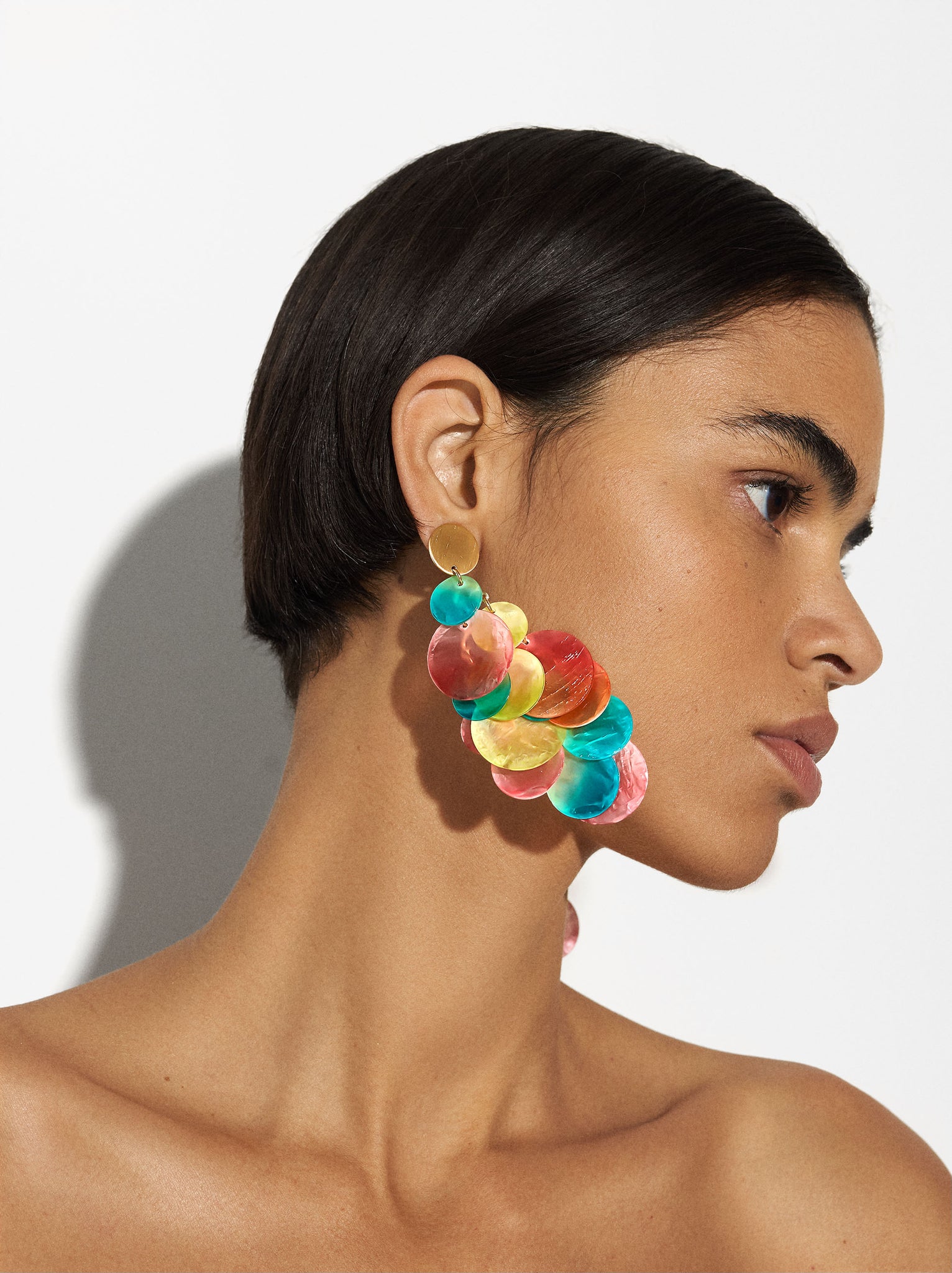 Multicolored Shell Earrings