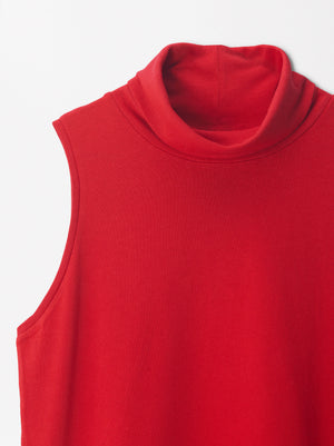 High-Neck Cotton Top