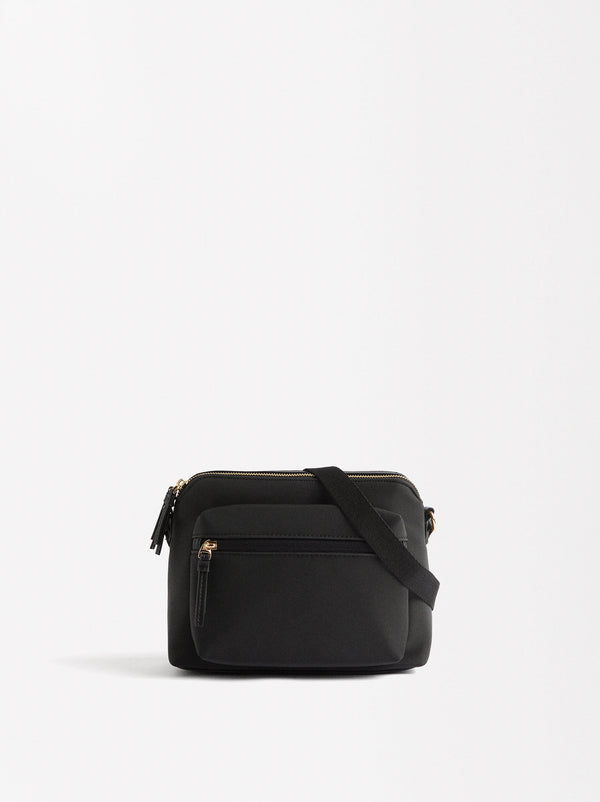 Nylon-Effect Crossbody Bag