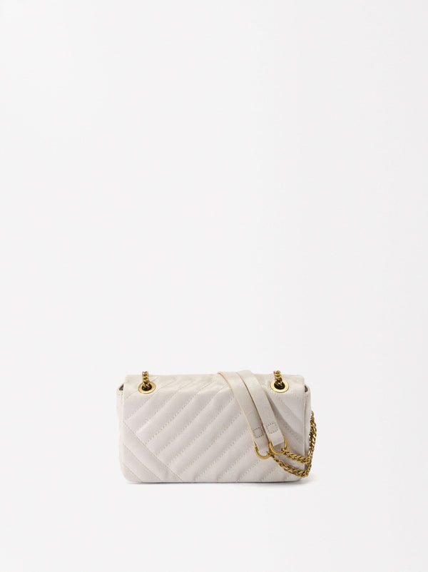 Quilted Crossbody Bag With Chain