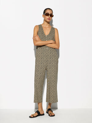 Fluid Jumpsuit With Buttons