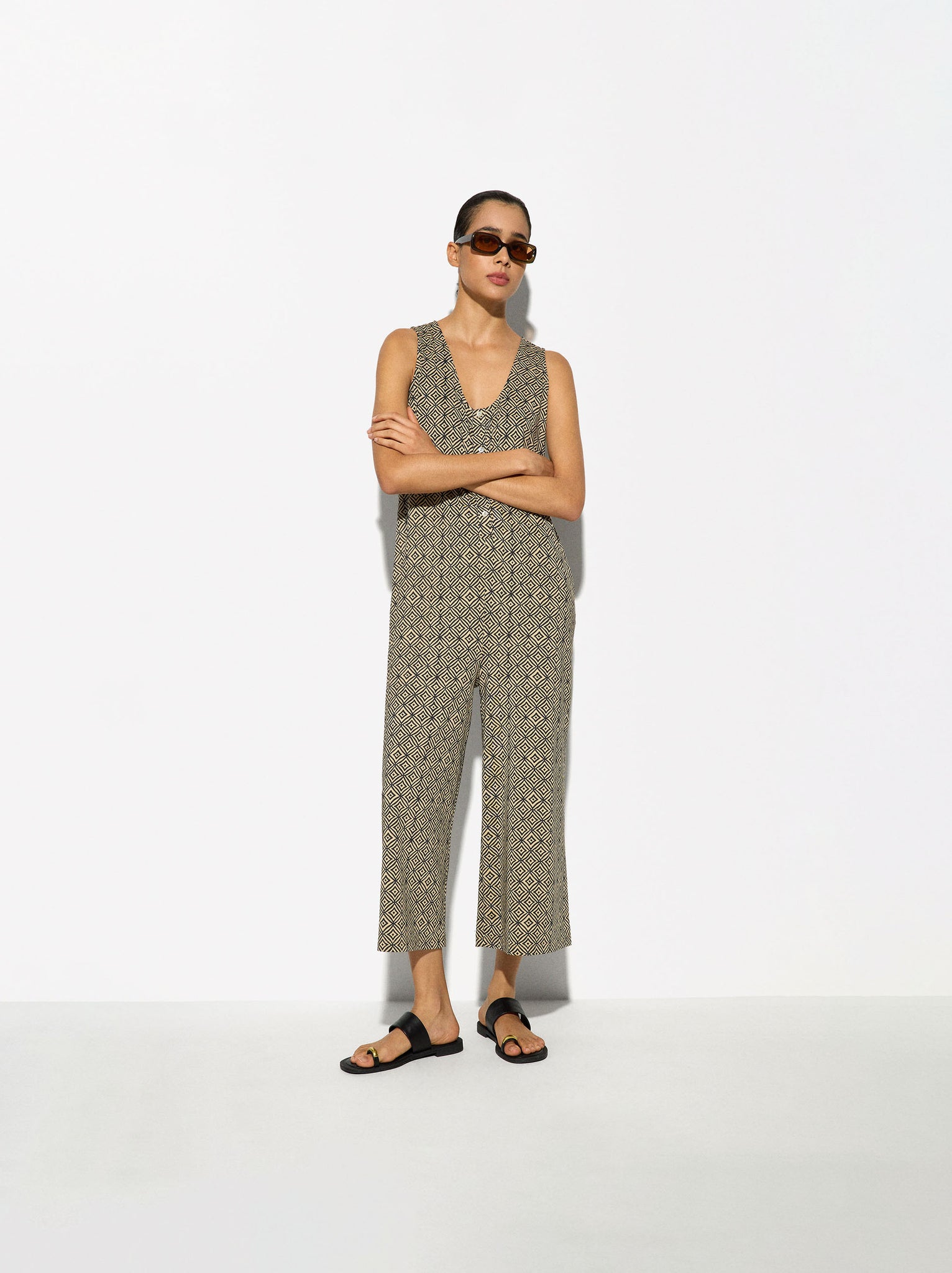 Fluid Jumpsuit With Buttons