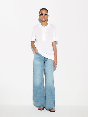 Wide Leg Denim Pants