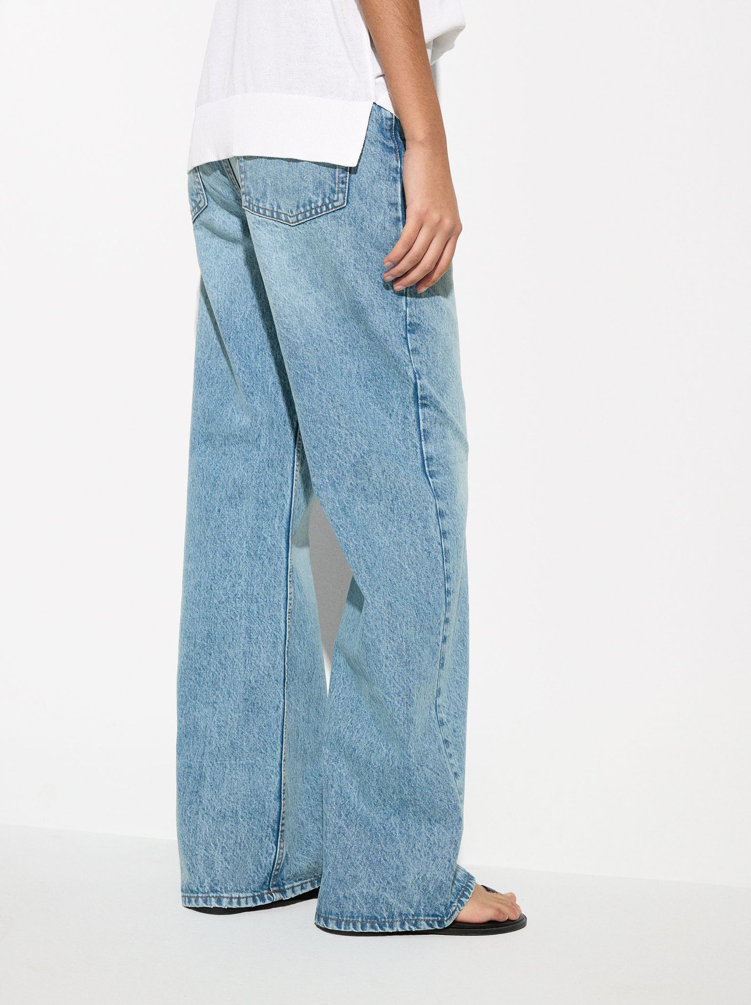 Wide Leg Denim Pants