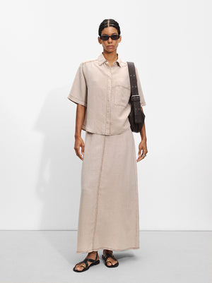 Long Skirt With Linen