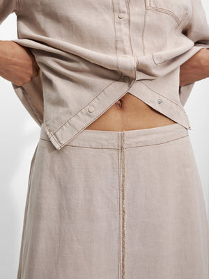 Long Skirt With Linen