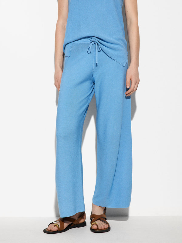 Adjustable Knit Trousers With Drawstring