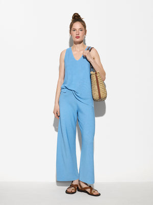 Adjustable Knit Trousers With Drawstring