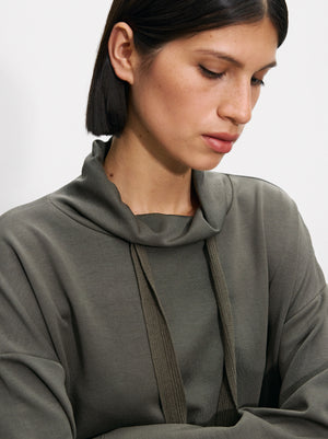 High-Neck Modal Sweatshirt