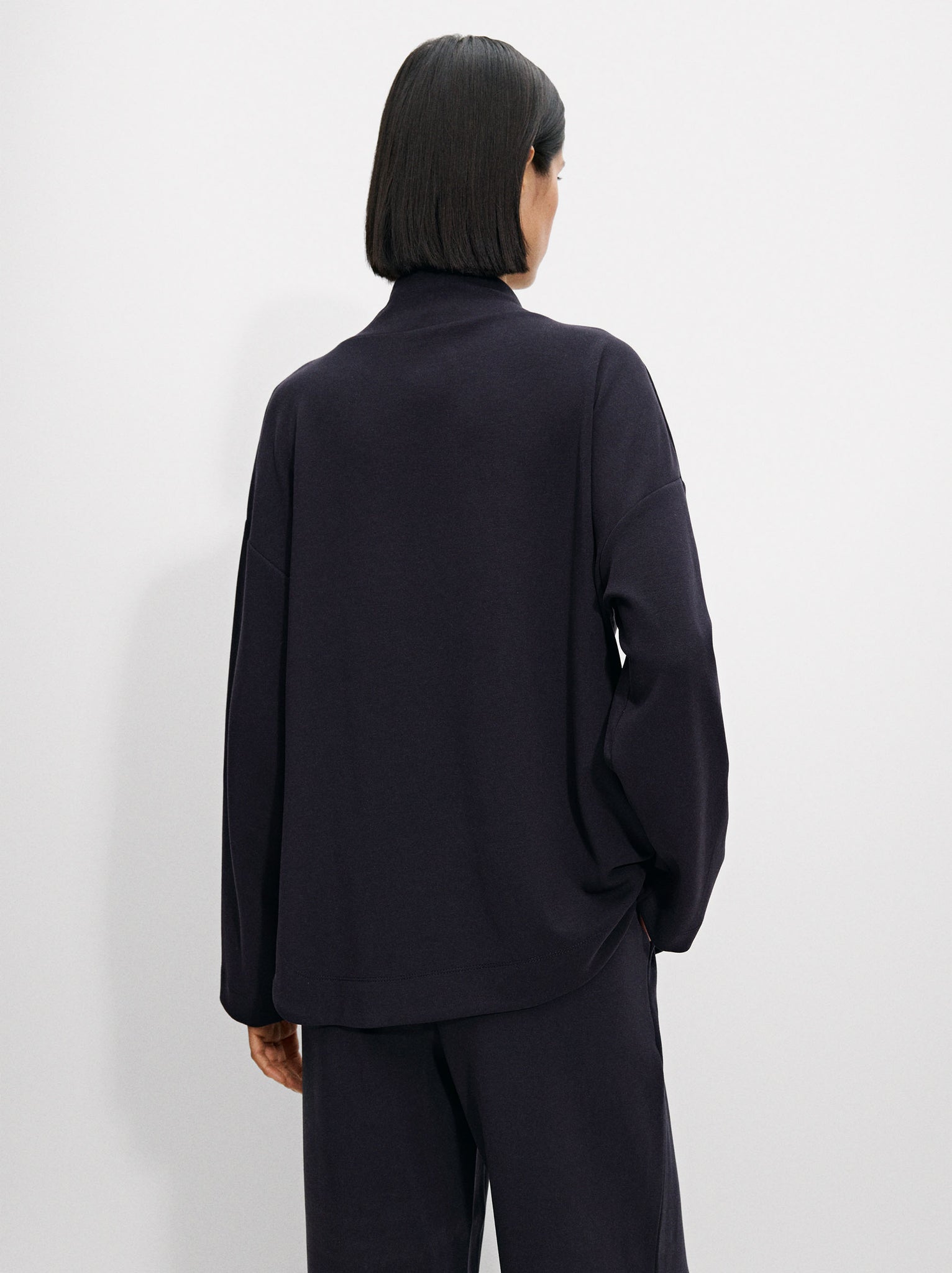 High-Neck Modal Sweatshirt