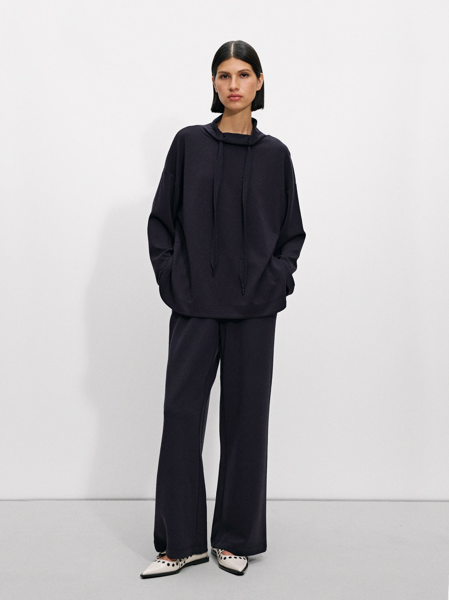 High-Neck Modal Sweatshirt