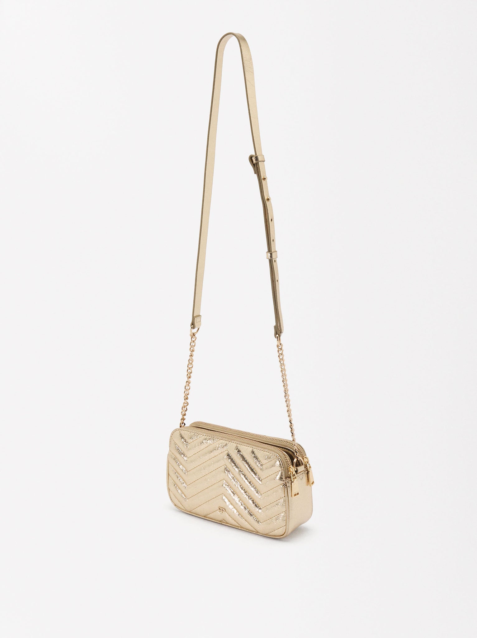 Metallic Padded Shoulder Bag