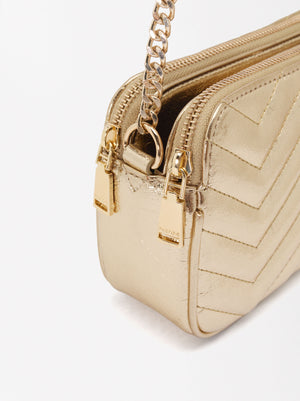 Metallic Padded Shoulder Bag