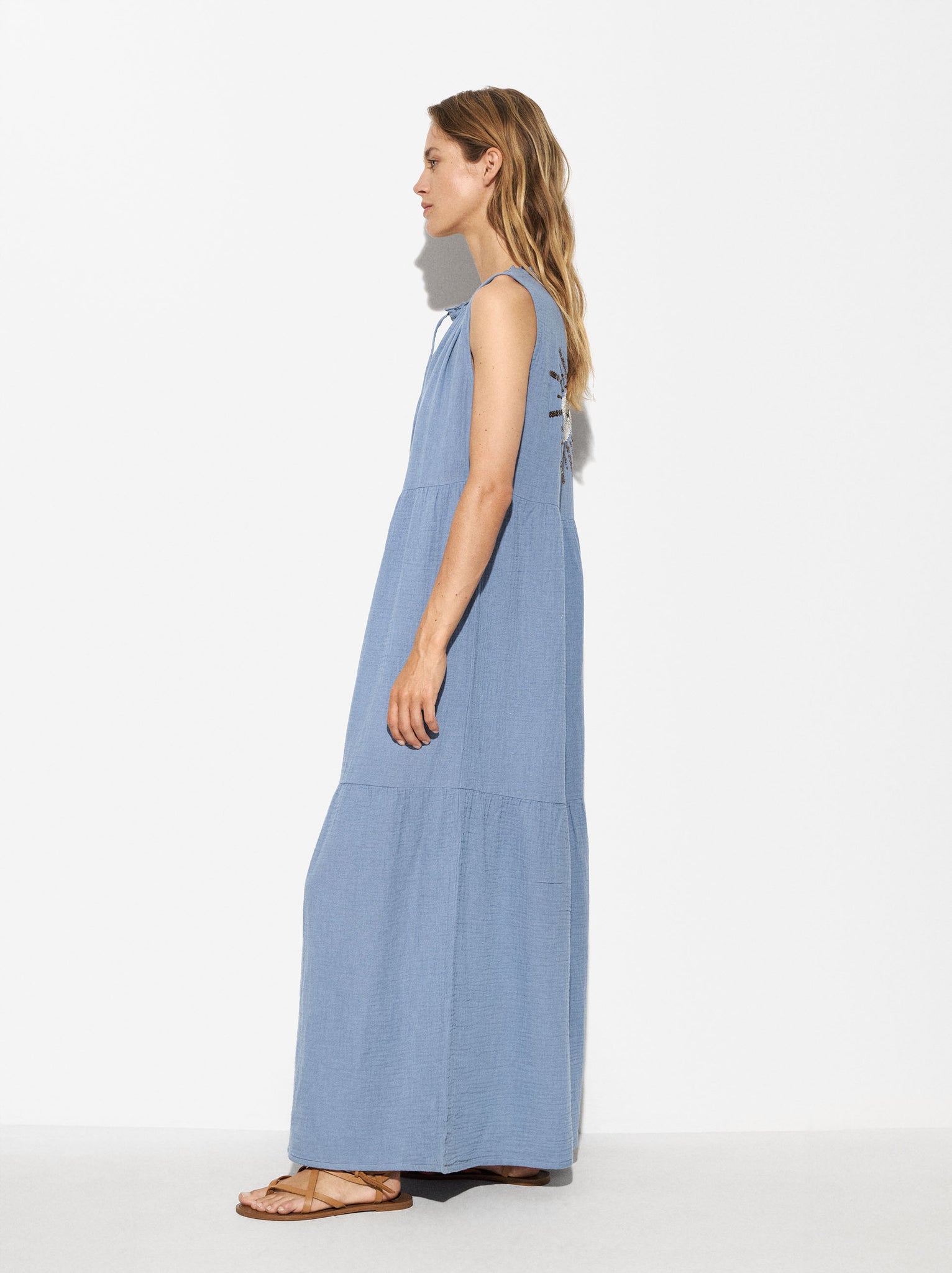 Long Dress With Back Application