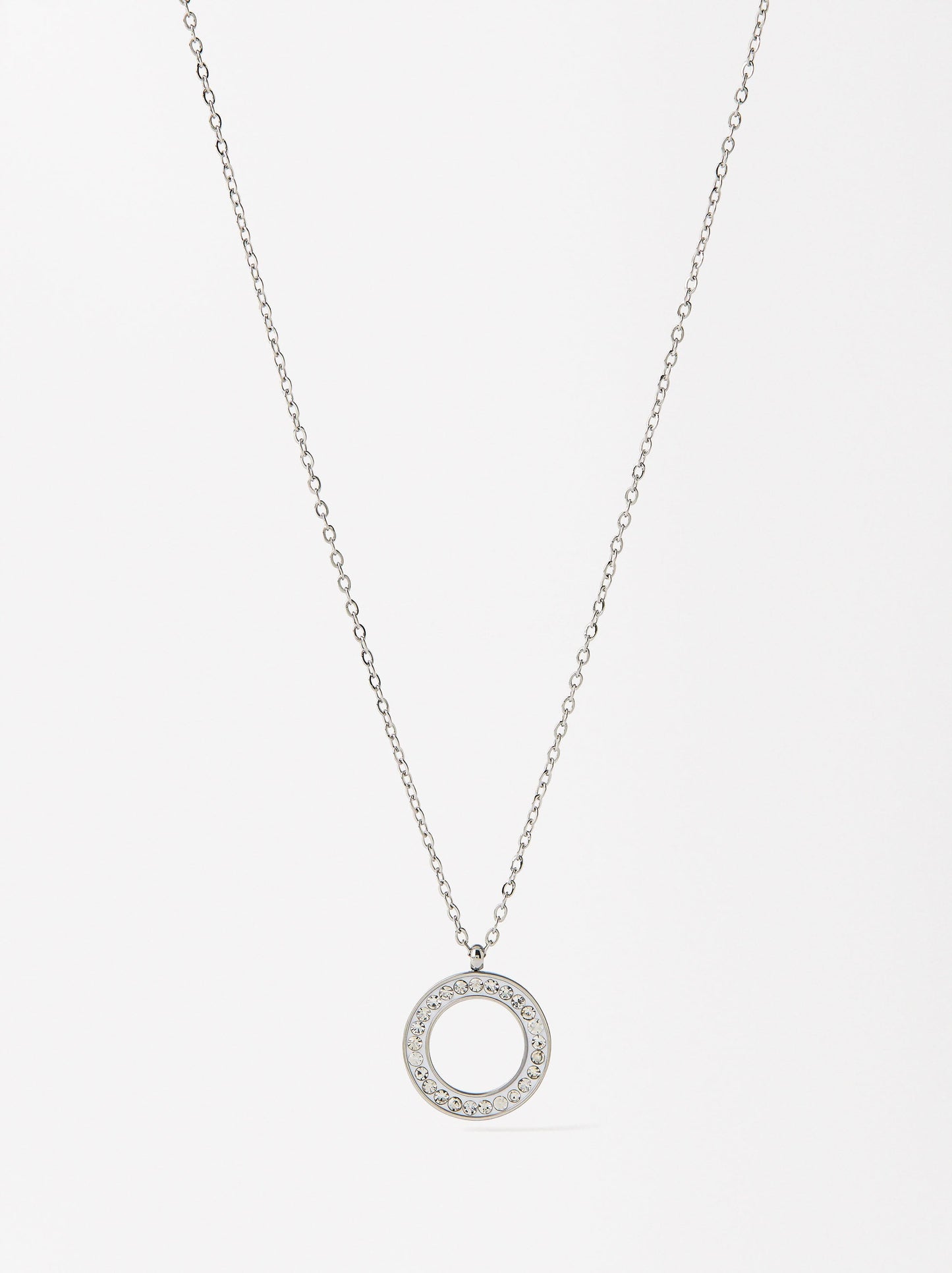Necklace With Crystals - Stainless Steel