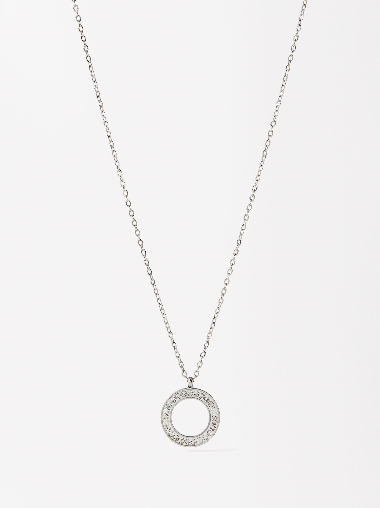 Necklace With Crystals - Stainless Steel