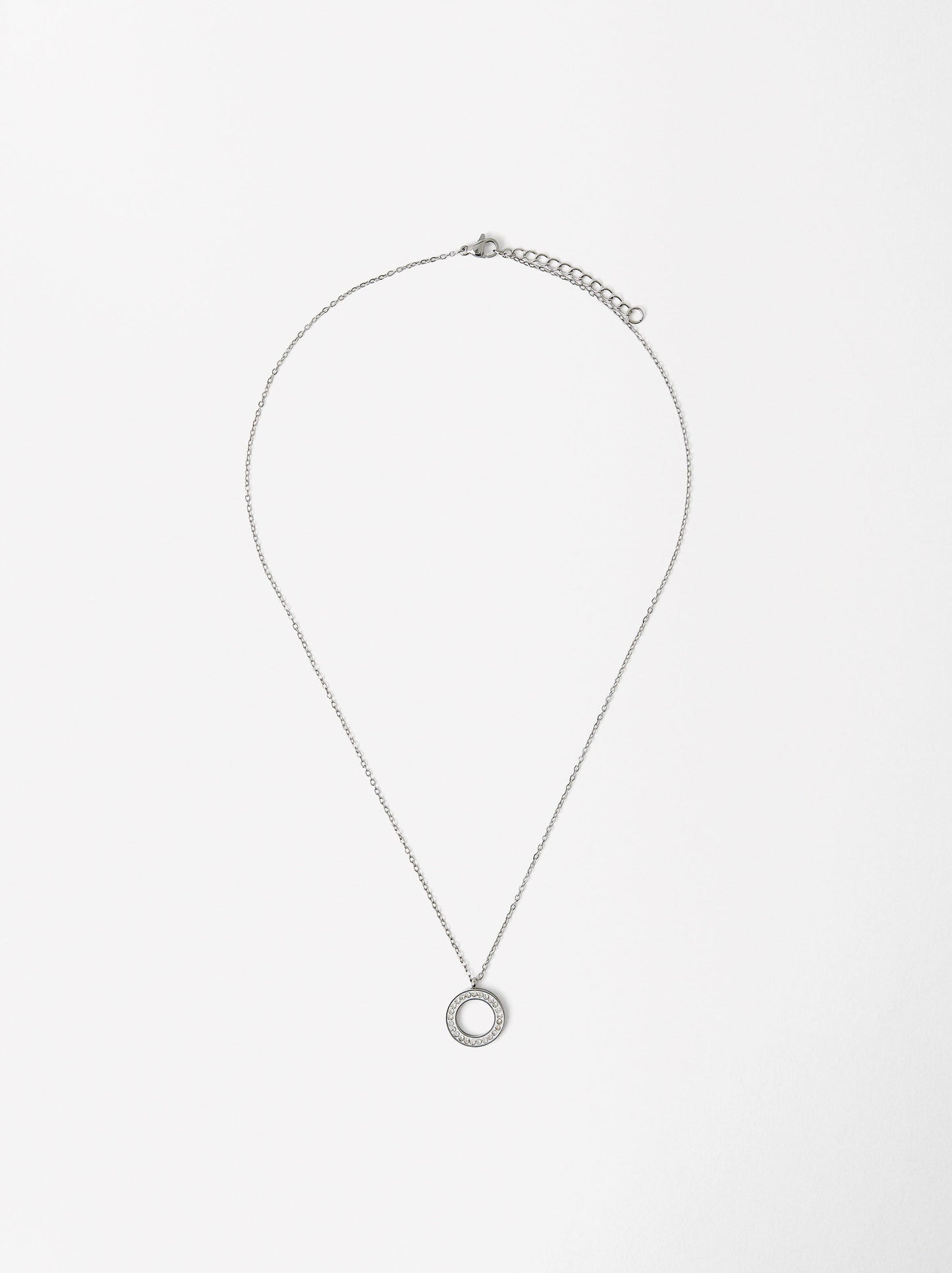 Necklace With Crystals - Stainless Steel