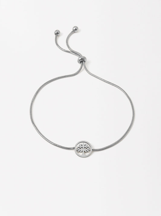 Adjustable Tree Bracelet - Stainless Steel