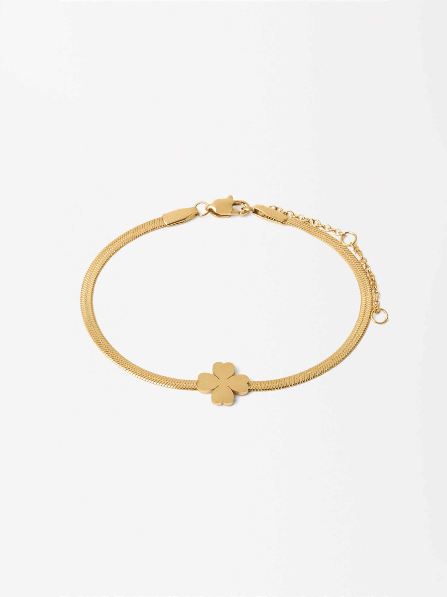 Stainless Steel Bracelet With Shamrock