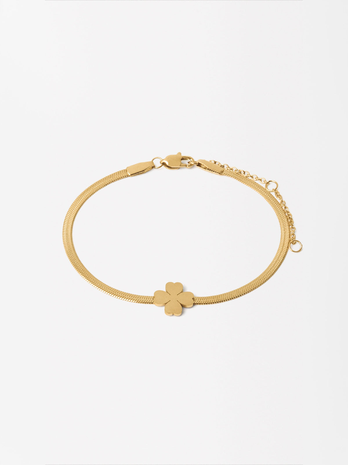 Stainless Steel Bracelet With Shamrock