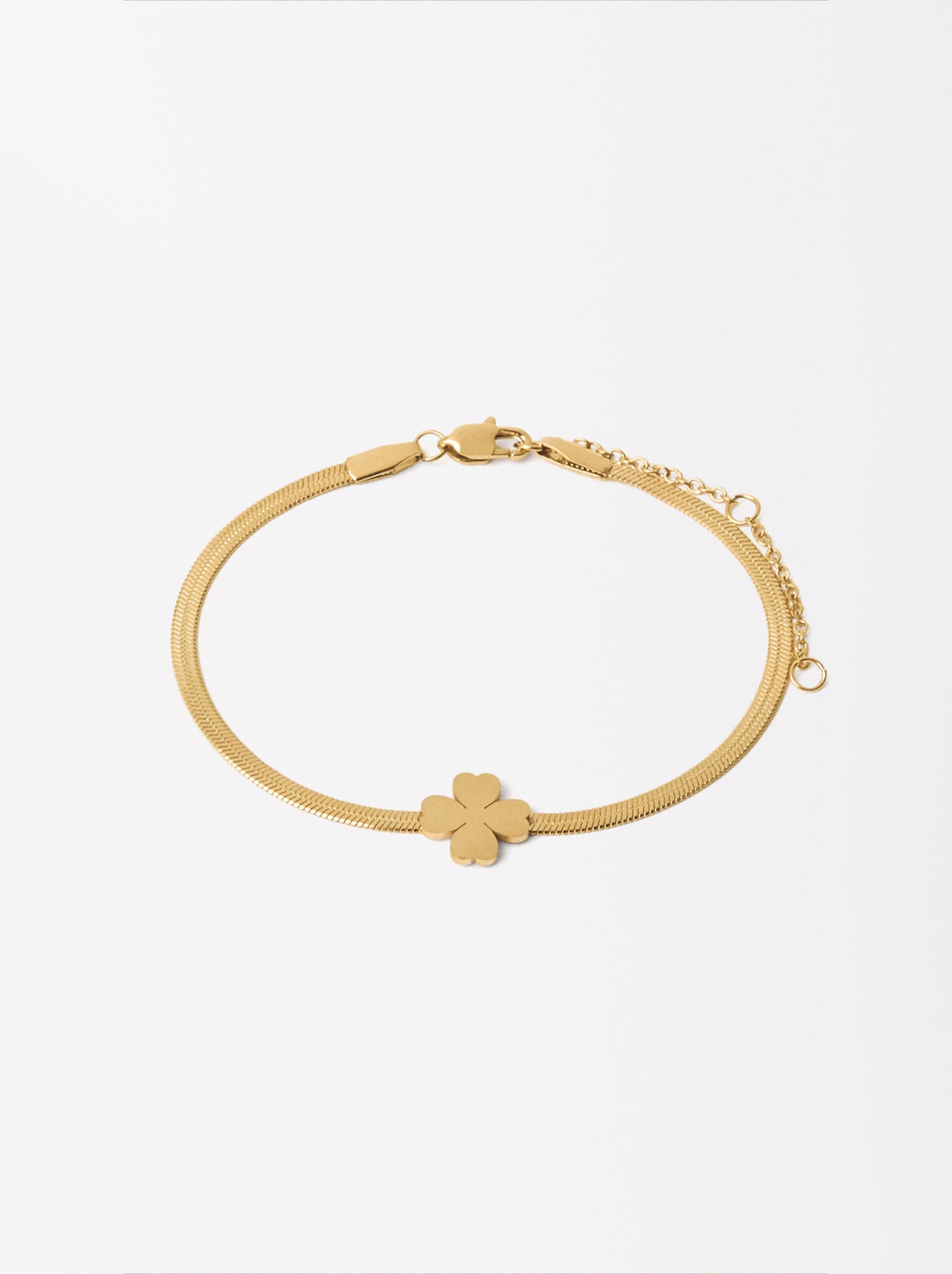 Stainless Steel Bracelet With Shamrock