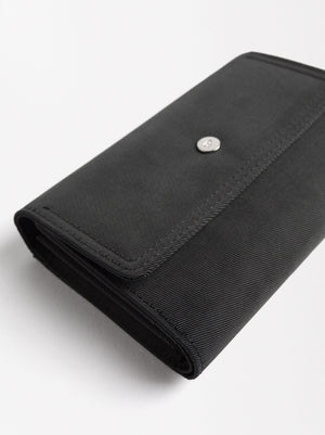 Nylon Wallet With Flap Closure