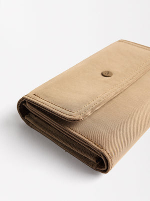 Nylon Wallet With Flap Closure