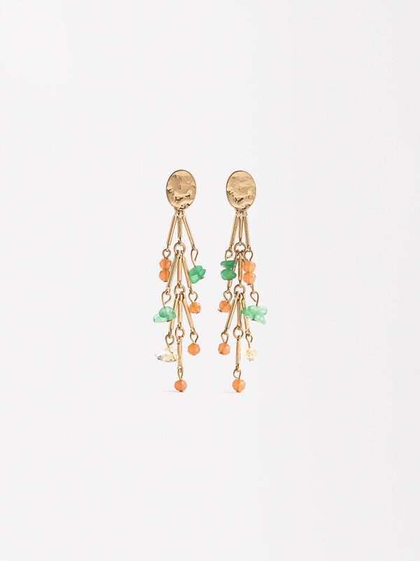 Long Stone Earrings