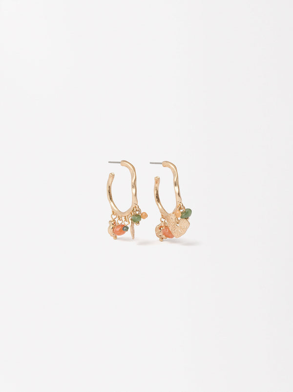 Hoop Earrings With Stones