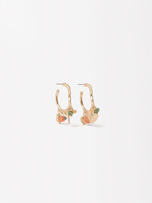 Hoop Earrings With Stones