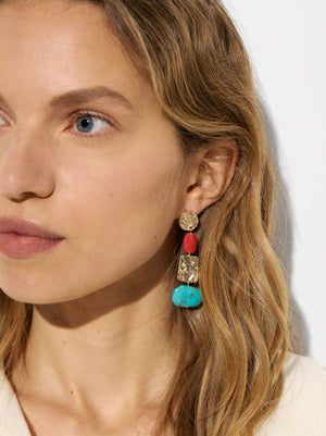 Geometric Earrings With Stones